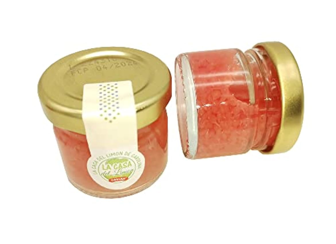 Tarro de perlas naturales de caviar de limón - Color de las perlas ROSA ROJO - 2 Tarros 2hgd2EAc