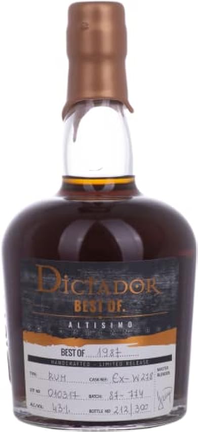 Dictador BEST OF ALTISIMO Colombian Rum 30YO/010317/EX-W278 43% Vol. 0,7l a65FD5GZ