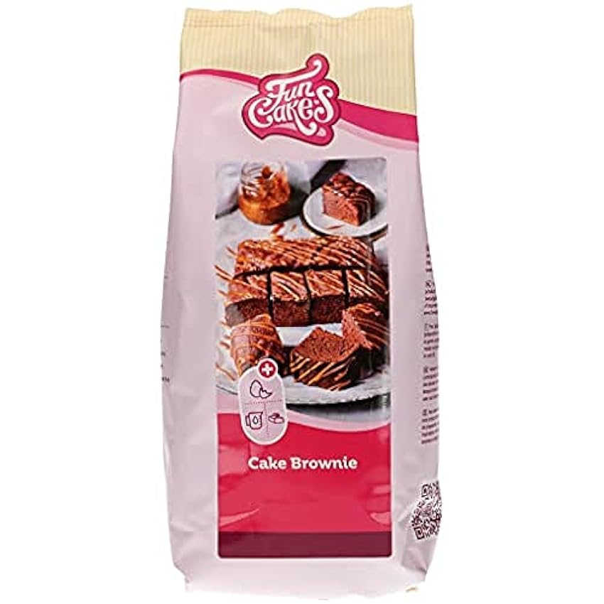 FunCakes Preparado para Cake Brownie: Fácil de Usar, para Brownies y Pasteles de Chocolate con Un Rico Sabor a Chocolate, Halal. 1 Kg. 1000 g 454PJ2Ms