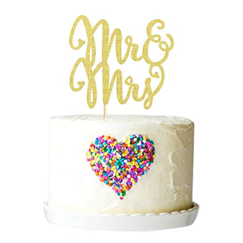 1 pieza Mr & Mrs Cake Topper Cake Figurine Mr & Mrs Cak