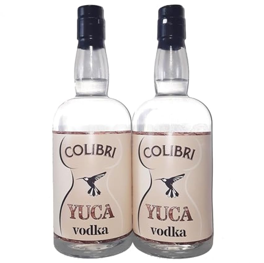 Colibri vodka de Yuca. Suave sabor terroso. 2 botellas. 1gESMEQM