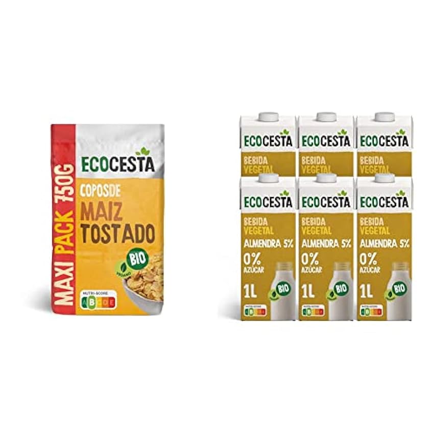 Ecocesta Copos ecológicos de maíz tostado - Maxi pack d