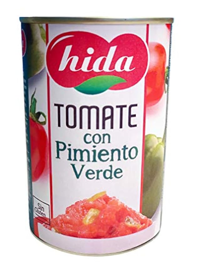Hida Tomate y Pimiento Verde 400g x 6 Latas - Total: 2400 g Eqt3Jlp1