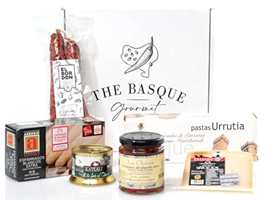 THE BASQUE gourmet - Cesta Gourmet para Regalar de Productos de Euskal Herria (LOTE 1) 2Wxki4SL