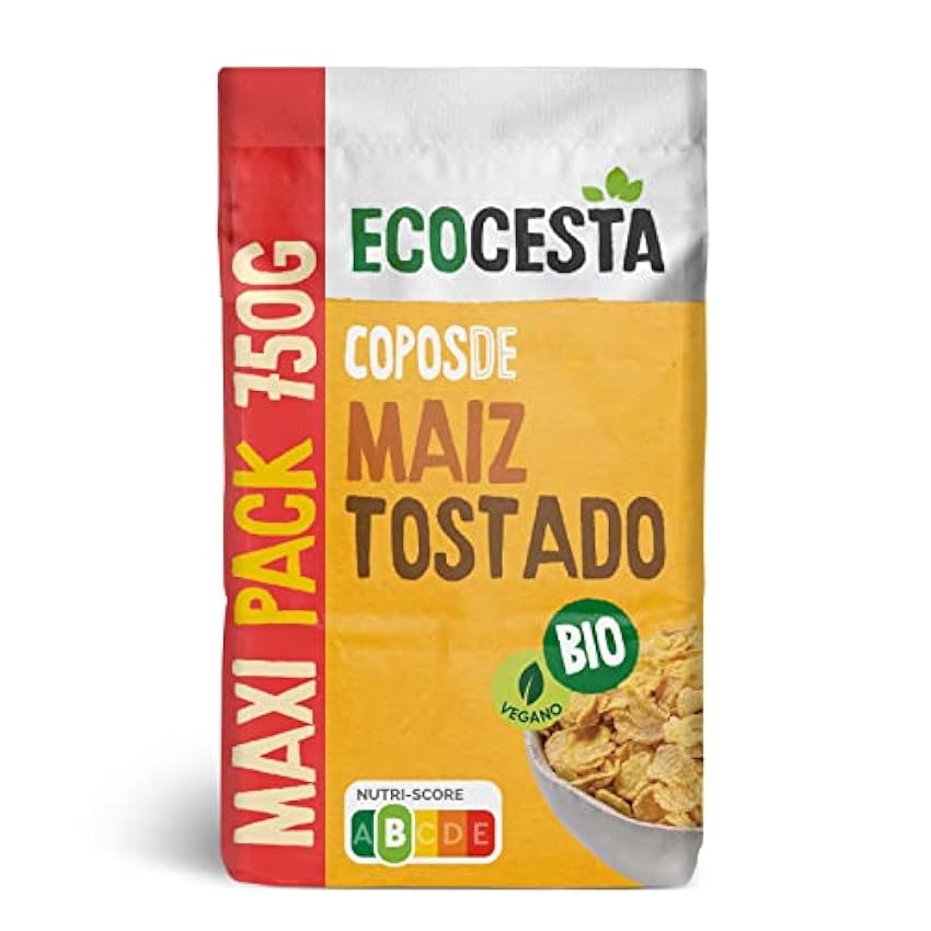 Ecocesta - Copos Ecológicos de Maíz Tostado - Maxi Pack