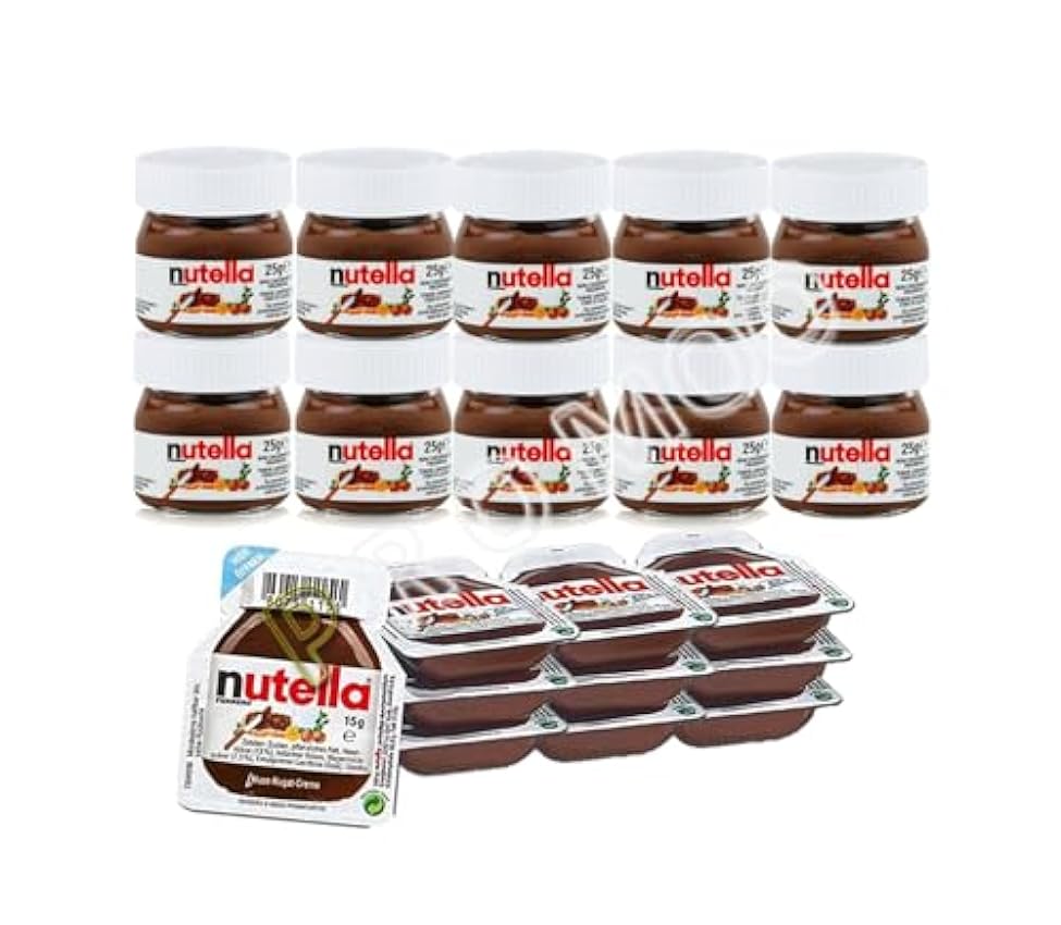 Ferrero - Nutella crema de cacao y avellanas Pack 10 uds x 25 gr + 10 uds x 15 gr - Promoo 3QTUseL0