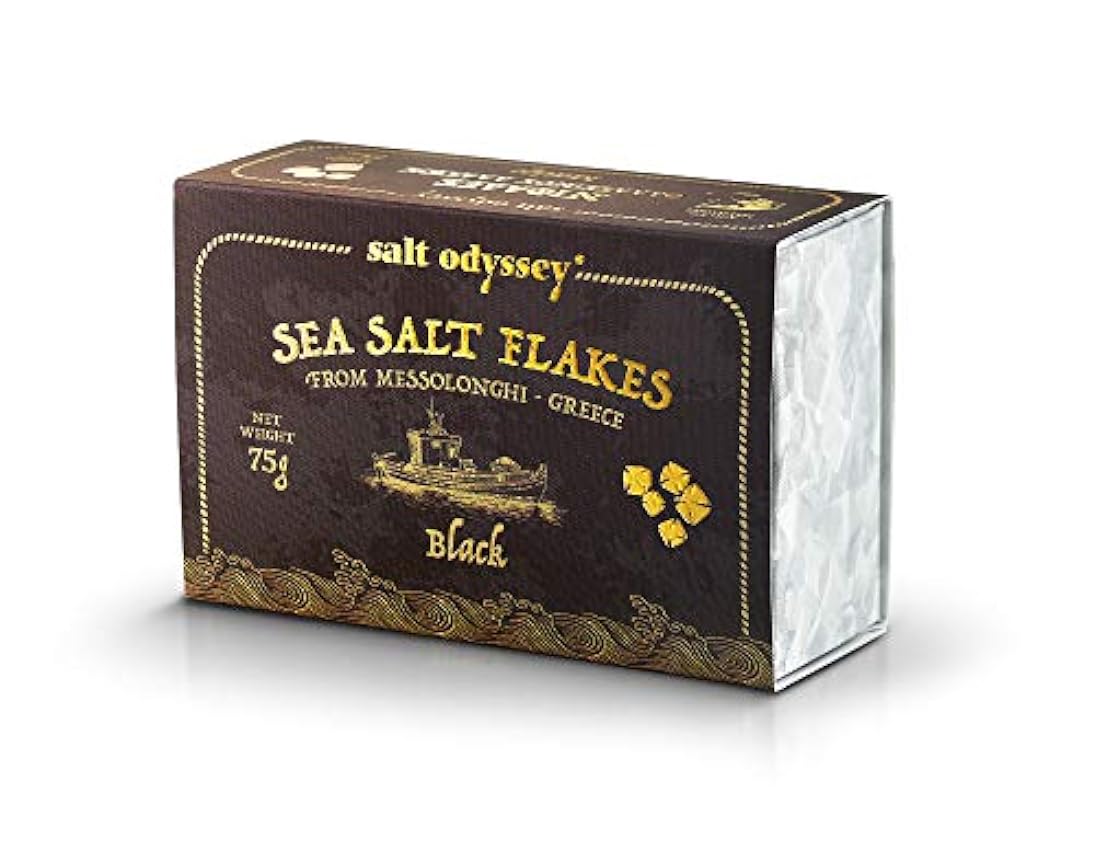 Salt Odyssey Escamas de Sal Marina Negras, 75g (paquete de 3) DS1aglsq