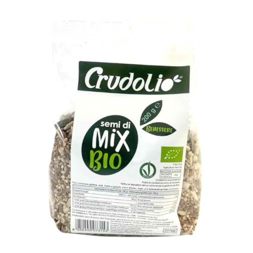 Crudolio, Mezcla de semillas biológicas, ideal para ensaladas, 200 g BWzotjtM