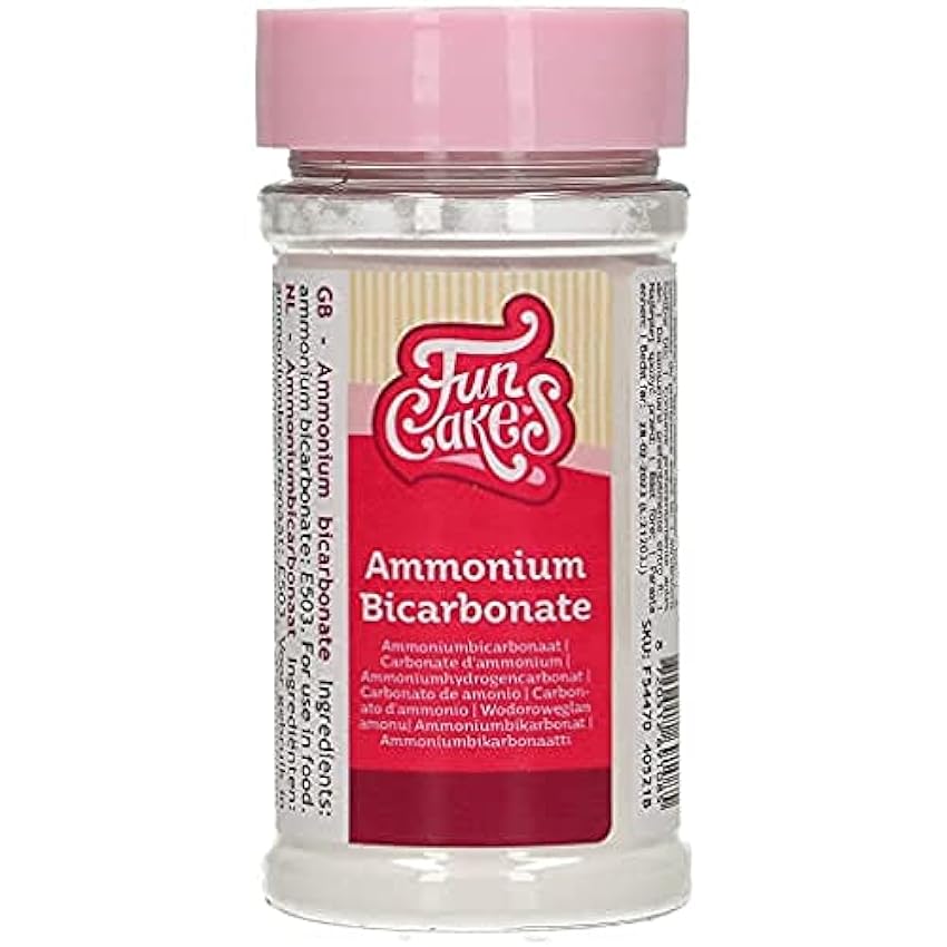 FunCakes Carbonato Amónico: Amoníaco para hornear, sal Hartshorn, agente leudante para hornear. 80g 4BVvY4yY