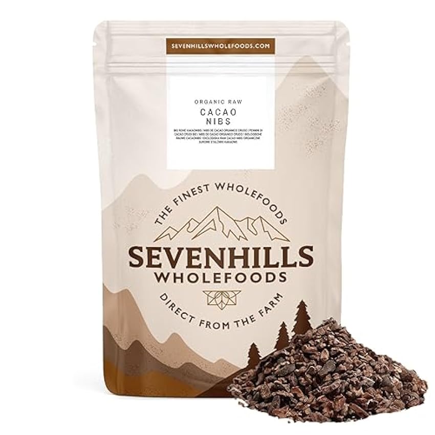 Sevenhills Wholefoods Puntas de Cacao Crudo Orgánico (Nibs) 1kg eSAGec3e