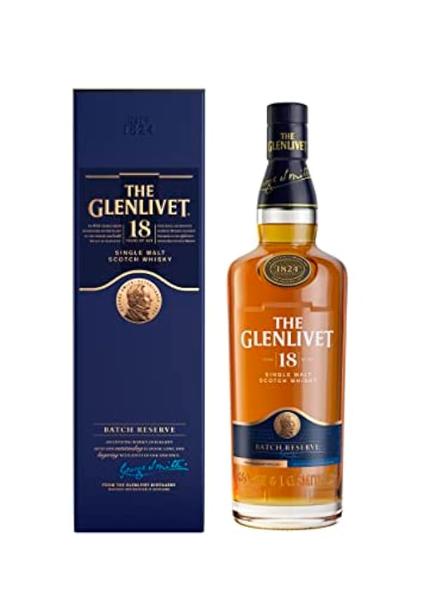 The Glenlivet 18 años Whisky escocés de malta, 700 ml B