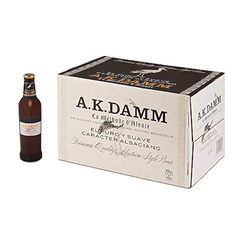 Cerveza Alsaciana A.K. Damm Caja de 24 Botellas 33cl 5u