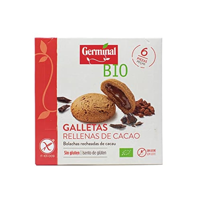 Galletas sin gluten rellenas de crema de cacao bio - GE