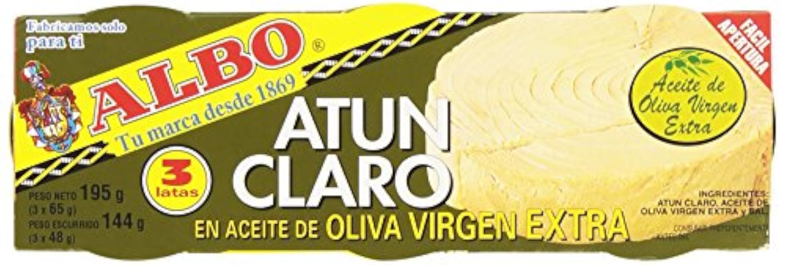 Albo Atún Claro en Aceite de Oliva Virgen Extra, 3 x 48g 9dLoXkzE