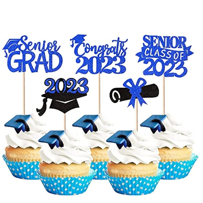 30 unidades de decoración para tartas, 2023, graduación