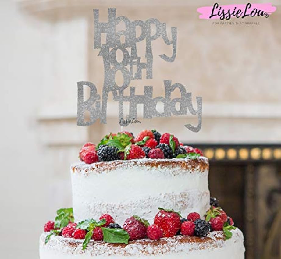 LissieLou Decoración para tarta de 18 cumpleaños con texto 
