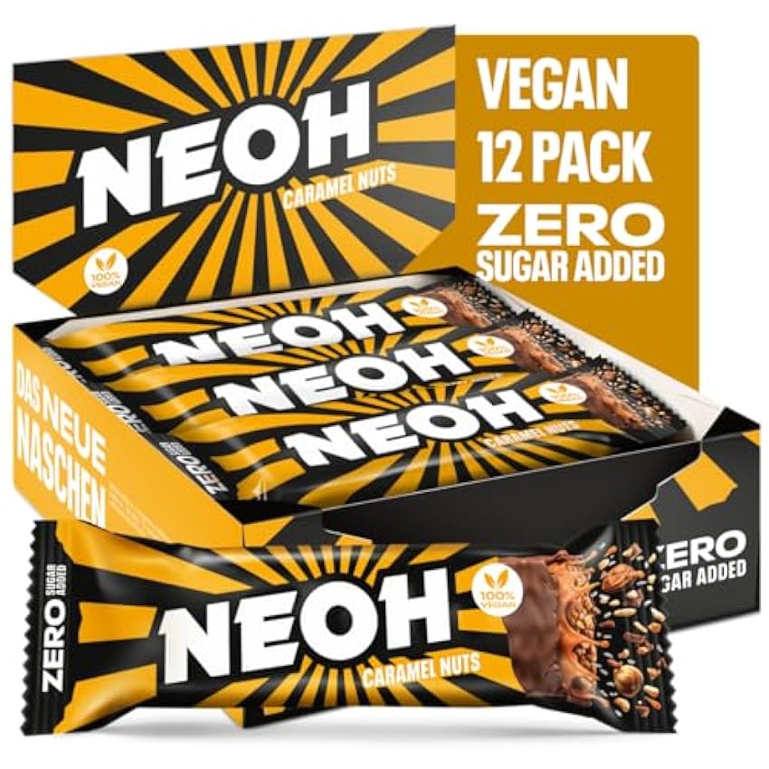 NEOH Low Carb Vegano Keto Barra Caramelo Nueces Chocola