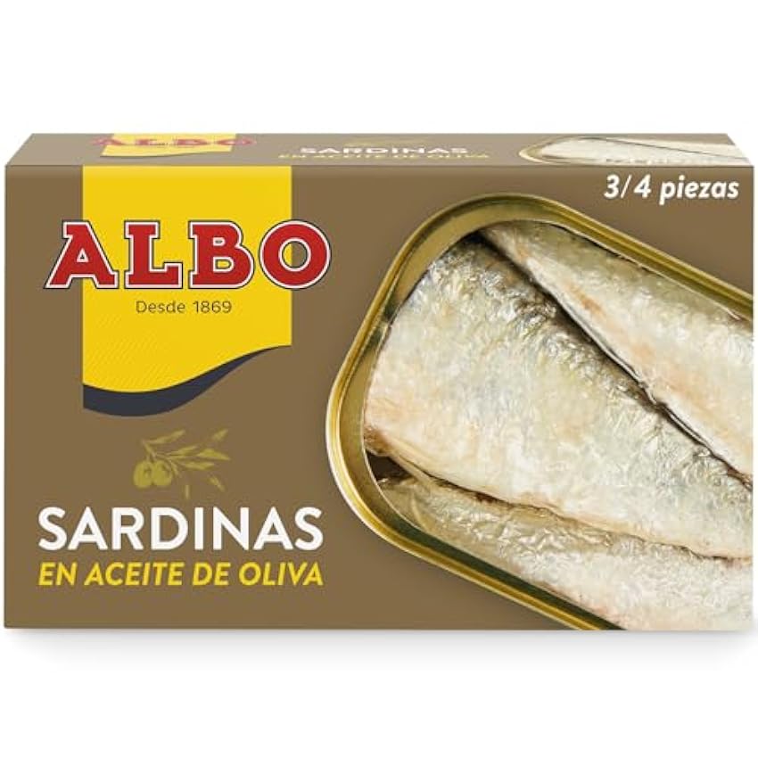 Albo - Sardinas en aceite de oliva - 85 g - [pack de 6] 6XozF579