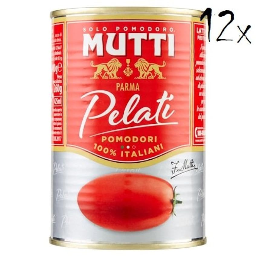 12x Mutti Pomodori Peeled Plum Tomatoes 400g. 100% Italian! 9oZ035t6