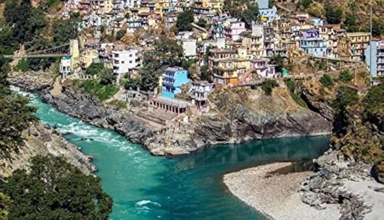 Gangajal Agua Sagrada de Ganga Desde el Comienzo del Río Ganga en Devprayag en Botella de Vidrio Transparente 100ml (3,38 oz). BiZJYAXu