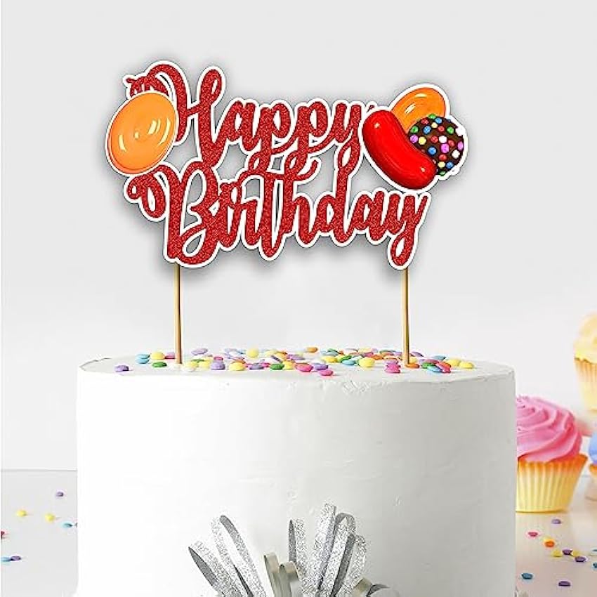 Seyal® Candy Crsh - Decoración para tarta de cumpleaños