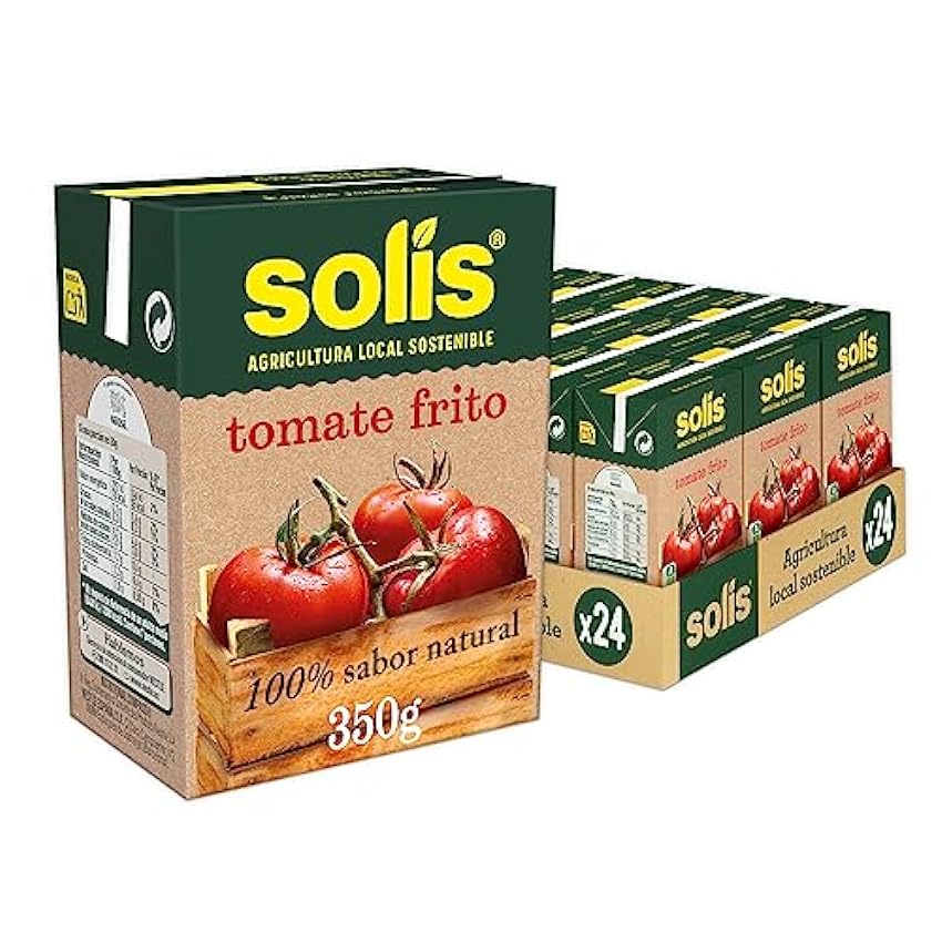 SOLÍS Tomate Frito Clásico Brick - Pack de 24 x 350g - Tomate sin gluten BUJ5nprF