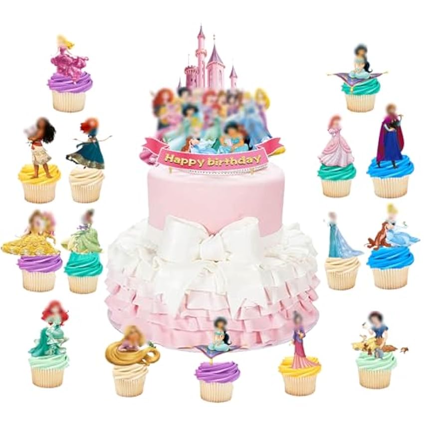 Decoración de pasteles princesas, Princesa Cupcake Topp