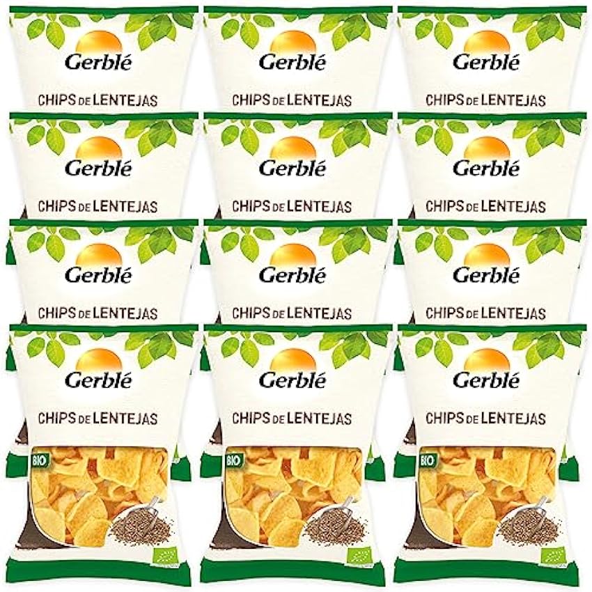 Gerblé - Chips de Lentejas Bio, Con Harina de Lentejas 